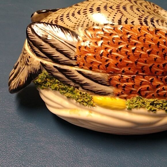 Mottahereh House Nesting Hen Ceramic Bird Figurine made in Italy Nature - Picture 3 of 14